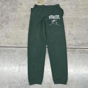 vintage michigan state university collegiate green jogger sweatpants size small